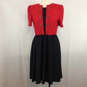 Tabby‎ of California Red and Black Dress, sz 12